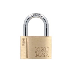 Candado Laton Arco Normal 60 mm. Serie Target. Arco Endurecido. Candado Maletas, Taquillas, Puertas WOLFPACK LINEA PROFESIONAL