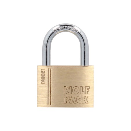 Candado Laton Arco Normal 60 mm. Serie Target. Arco Endurecido. Candado Maletas, Taquillas, Puertas WOLFPACK LINEA PROFESIONAL