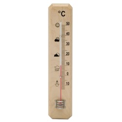 Termometro Pared / Jardin Madera 20 cm. ORYX