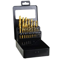 Estuche Brocas Hss Titanio 1-10 mm. 19 Piezas WOLFPACK LINEA PROFESIONAL
