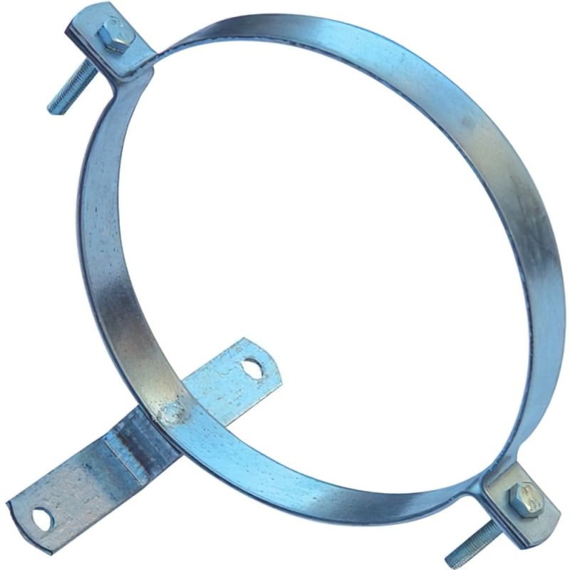 Abrazadera Para Tubo Estufa Galvanizado Con Soporte 150 mm. WOLFPACK LINEA PROFESIONAL