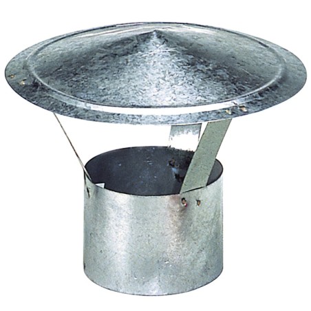 Wolfpack Sombrero Galvanizado para Estufa, Chimenea, Extracción de Humos, Para tubo Ø 200 mm. WOLFPACK LINEA PROFESIONAL