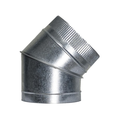 Codo Estufa Galvanizado de  200 mm. 45° (0,8 mm.) WOLFPACK LINEA PROFESIONAL