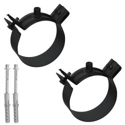 Abrazadera Tubo Estufa Pellet Vitrificado Con soporte 80 (2 piezas) WOLFPACK LINEA PROFESIONAL