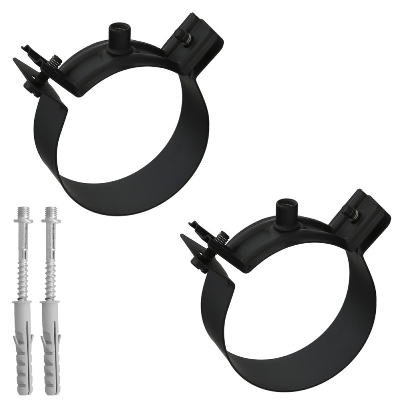 Abrazadera Tubo Estufa Pellet Vitrificado Con soporte 80 (2 piezas) WOLFPACK LINEA PROFESIONAL