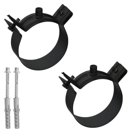 Abrazadera Tubo Estufa Pellet Vitrificado Con soporte 80 (2 piezas) WOLFPACK LINEA PROFESIONAL