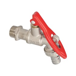 Grifo Esfera 1/2"  Con Sistema De Bloqueo Por Candado Grifo Jardin Exterior, Grifo Con Bloqueo y Conector Manguera WOLFPACK LIN