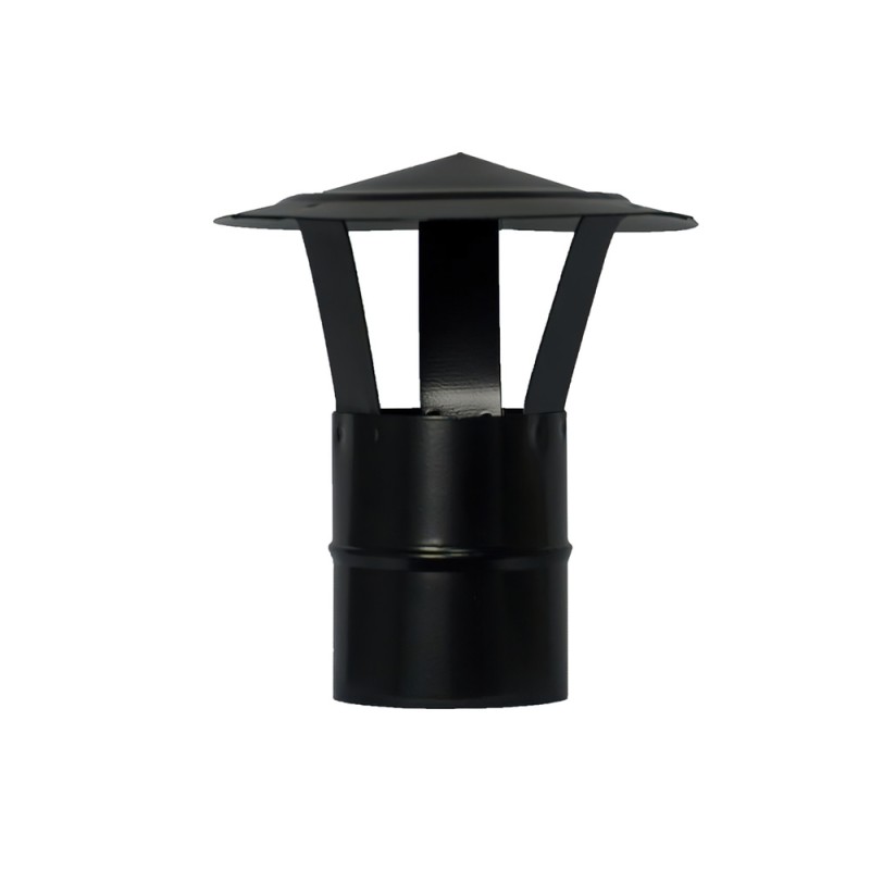 Wolfpack Sombrero Vitrifiado Para Estufa Pellet, Leña, Chimenea, Extracción De Humos, Para Tubo Ø 80 mm. WOLFPACK LINEA PROFESI