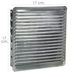 Rejilla Ventilacion Empotrar 17x17 cm. Aluminio WOLFPACK LINEA PROFESIONAL