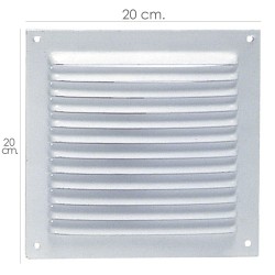 Rejilla Ventilación Atornillar 20x20 cm. Blanca Lacada WOLFPACK LINEA PROFESIONAL