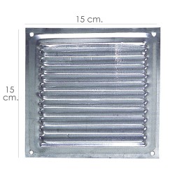 Rejilla Ventilación Atornillar 15x15 cm. Aluminio WOLFPACK LINEA PROFESIONAL