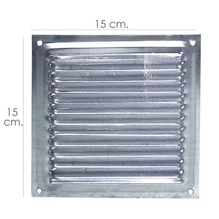 Rejilla Ventilación Atornillar 15x15 cm. Aluminio WOLFPACK LINEA PROFESIONAL