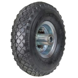 Rueda Carretilla Almacen / Sacos Neumática Llanta Galvanizada Eje Descentrado Ø 20 mm. WOLFPACK LINEA PROFESIONAL