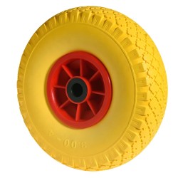Rueda Carretilla Almacen / Sacos Maciza Llanta Plástico 20 mm. WOLFPACK LINEA PROFESIONAL