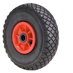 Rueda Carretilla Almacen / Sacos Neumática llanta plástico 20 mm. WOLFPACK LINEA PROFESIONAL