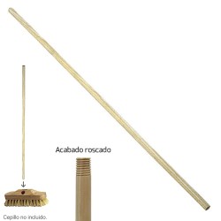 Mango Madera Roscado 1150x22 mm. Cepillo Raices WOLFPACK LINEA PROFESIONAL